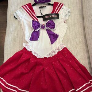 Sailor Moon Adult Halloween Costume | Size M | NWT | Gloves & Choker Included